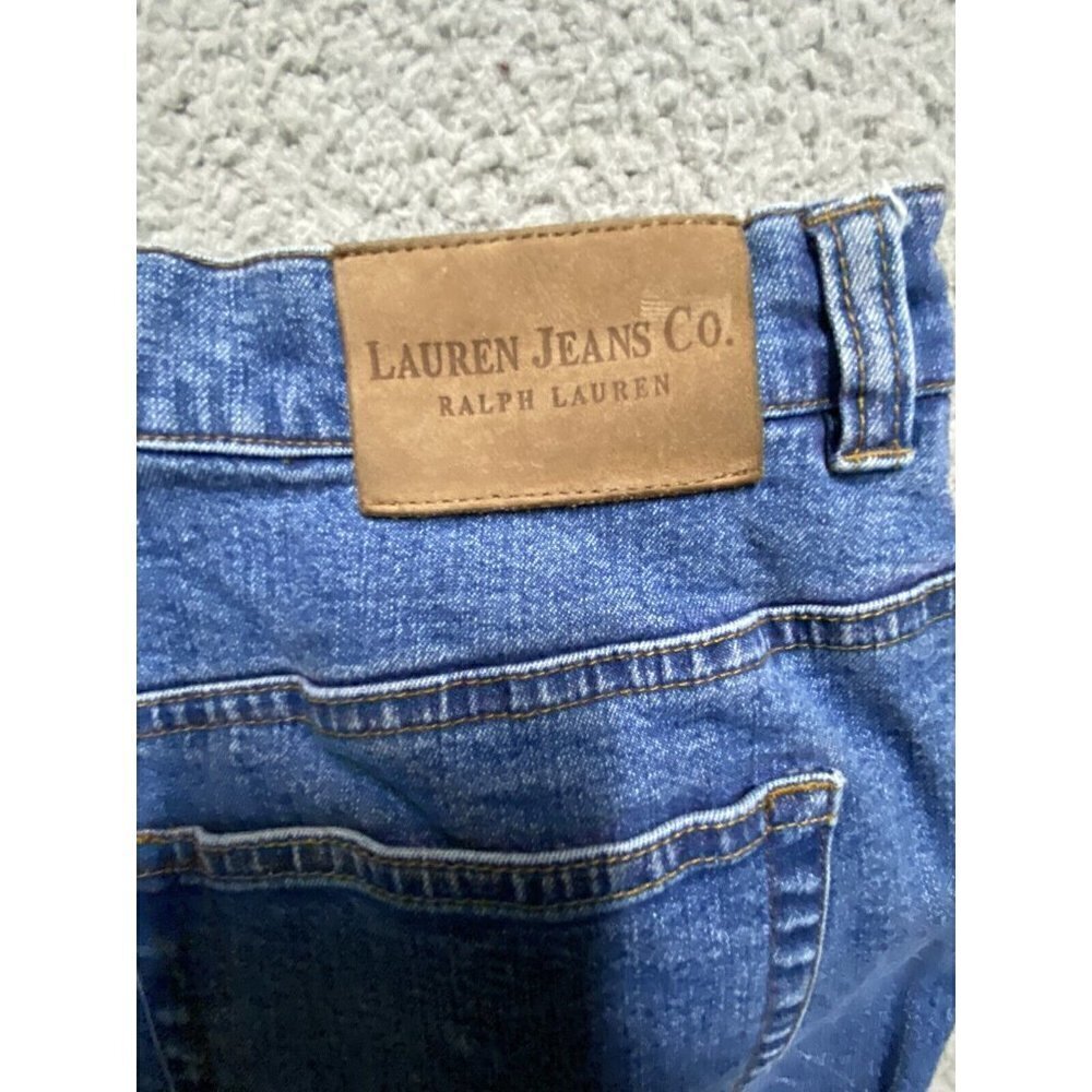 Ralph Lauren Women’s Jeans Co Size 14 Classic Straight  Blue Denim - Picture 7 of 9